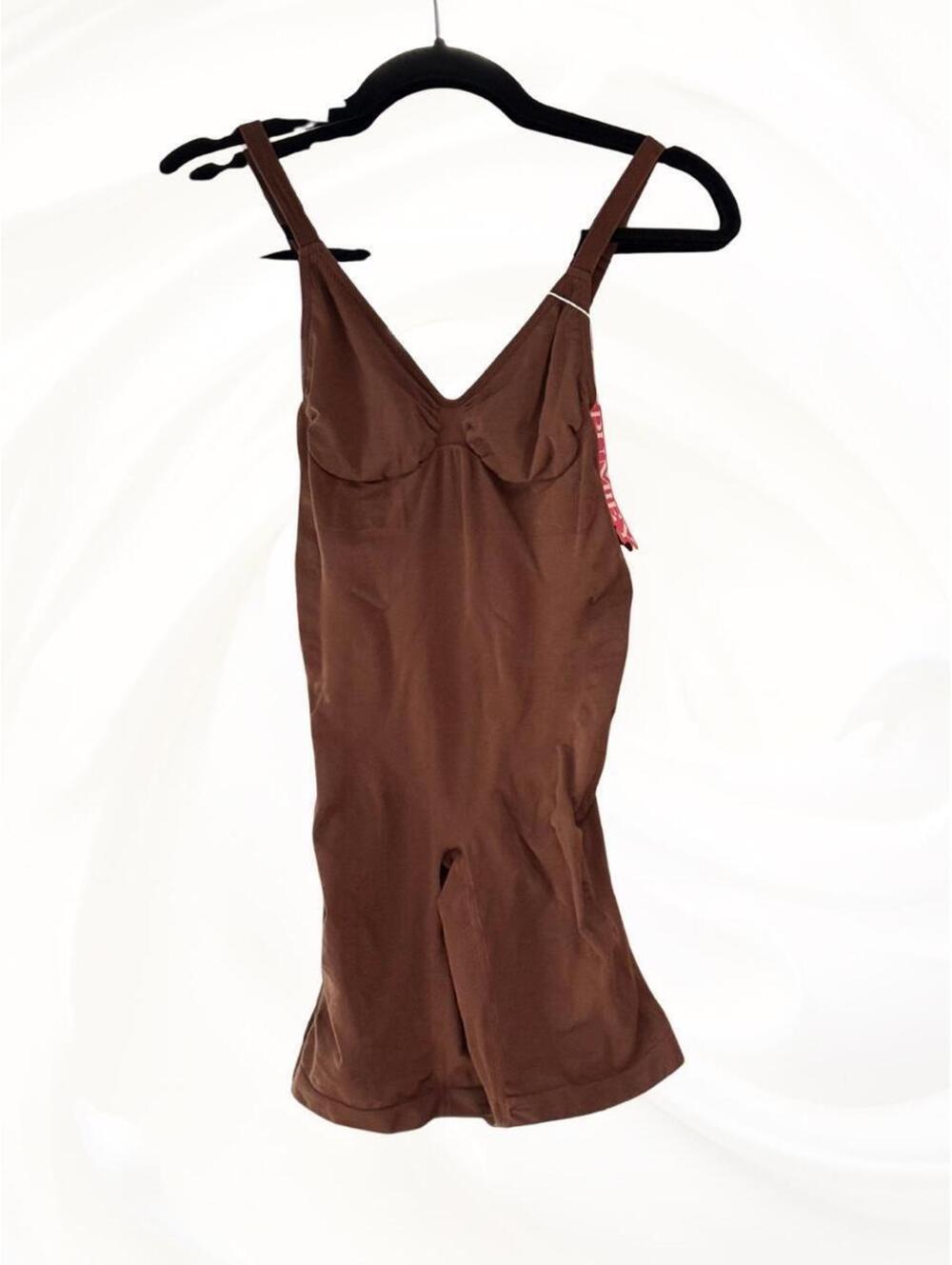 Pumiey plus size brown short bodysuit shapewear. Size 4x / 5x